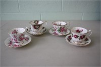 4 Cups & Saucers Including Royal Albert