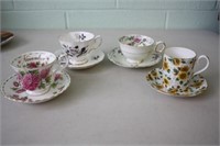 4 Cups & Saucers Including Royal Albert