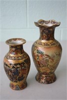 2 Japanese Vases 6 & 8H