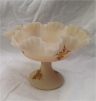 Hand Painted Signed Fenton Compote