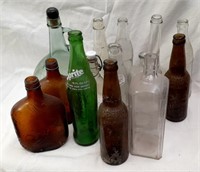 Box Lot of Vintage Bottles and Jars
