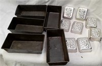 Vintage Loaf Pans and Jello Molds