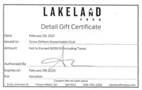 Lakeland Ford $299.00 Detail Gift Certificate