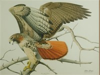 Arthur Singer Red Tailed Hawk Signed Print