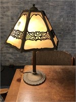 Art deco style stained-glass lamp 20” high