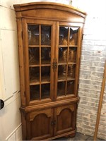 Solid maple corner cabinet
