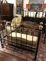 Brass and iron bed