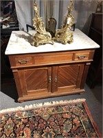 Victorian marble top chest
