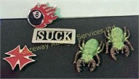 Collectable Belt Buckles 2 Spiders are Pewter