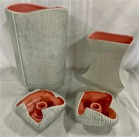 4 Pieces of Red Wing Pottery - Textura Line