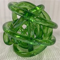 Green Glass Decorator Knot