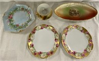 6 Pieces of Painted Porcelain