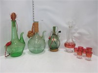 LOT: DECANTERS; MISC