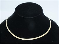 FLAT OMEGA 14K YELLOW GOLD CHAIN