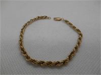 VINTAGE 14KT YELLOW GOLD TWIST BRACELET