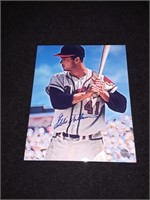 Eddie Mathews Autograph 8x10 Photo W/COA