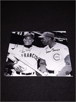 Willie Mays Ernie Banks Autograph 8x10 W/COA