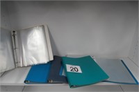 5 Binders w/ Plastic Protecor Sleeves