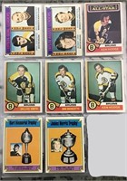 74/75 Topps Bruins cards (8)