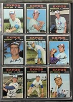 1971 Topps Expos cards (9)