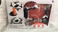 Sharper Image Fly+Drive Drone. Rechargeable Dual