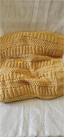 Threshold yellow gold color throw blanket