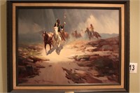 Oil Painting "Blackfoot Ponies" 30 x 40 by Robert