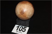 Carved Wood Sphere 7"