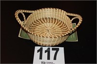 Sweetgrass Art Woven Basket 7"