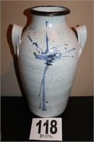 Stoneware Hand Thrown Pottery Vase 15"