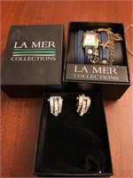 Beautiful Carolee earrings and La Mer Collectiions
