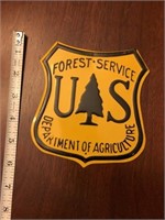 US Forest service small metal sign