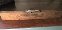 Vintage wooden Hicksville Hardware Store 12 inch l