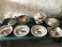 Large lot of silver plated items