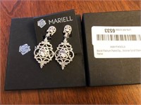 Pair of platinum plated Marielle earrings