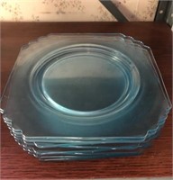Lot of 8 blue dinner dishes