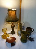 Lamp - Works / Pottery Pitchers / Candle Holders