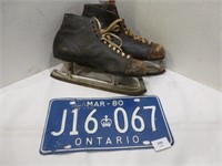 Vintage Ice Skates / 1980 Plate