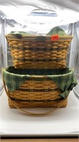 Two Longaberger 1995 Edition Family Baskets