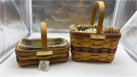 Longaberger 1999 and 2001 Bee Baskets