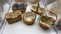Longaberger Baskets, Assorted Floral Prints