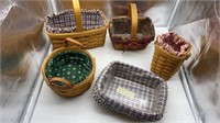 Longaberger Baskets, Assorted Patterns