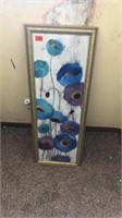 Floral picture in frame