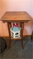 Side Table with decorative house piece