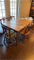 Dining room Table with 5 chairs, 3 matching and