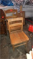 2-child size wooden chairs