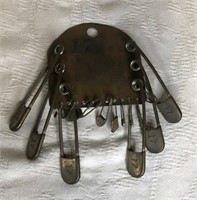 1920’s Military numbered laundry pins with brass
