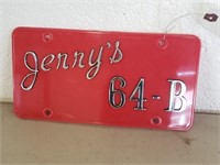Jerry's 64-B License Plate