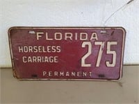 Florida Horseless Carriage License Plate