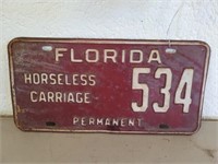 Florida Horseless Carriage License Plate
